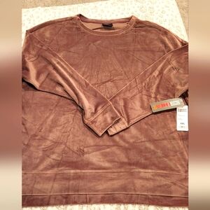 NWT 32 Degrees Sweatshirt Dusty Rose Fuzzy material Plus Size XXL